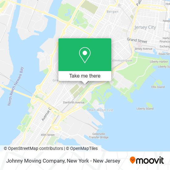Johnny Moving Company map