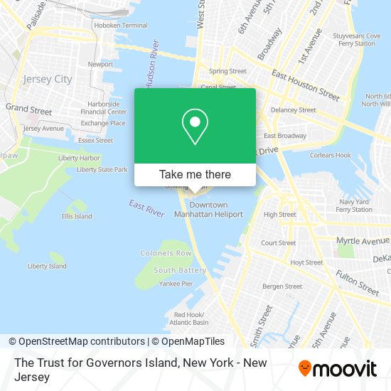 Mapa de The Trust for Governors Island