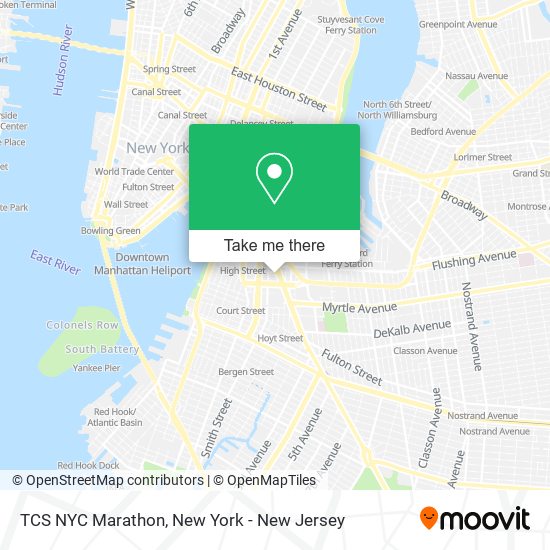 TCS NYC Marathon map
