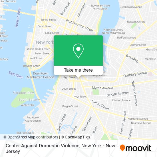 Center Against Domestic Violence map