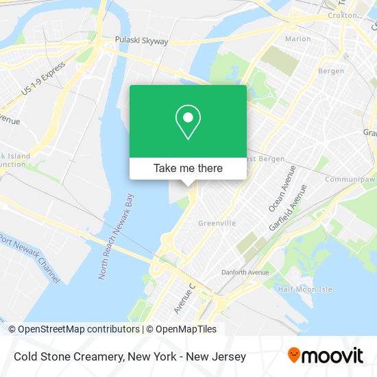 Mapa de Cold Stone Creamery