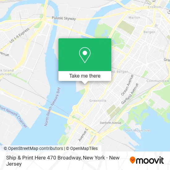 Ship & Print Here 470 Broadway map