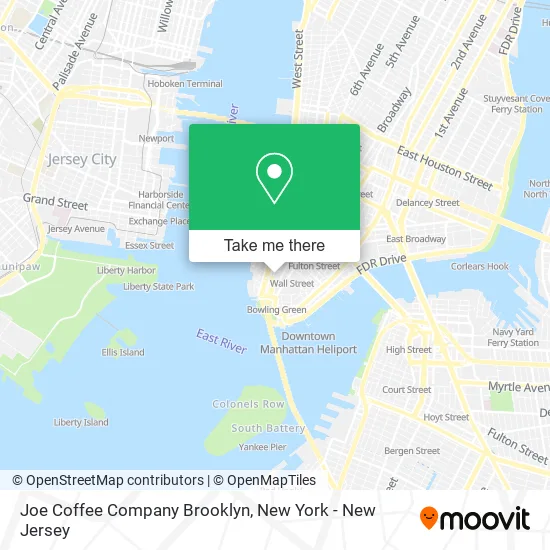 Joe Coffee Company Brooklyn map