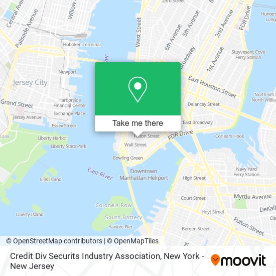 Mapa de Credit Div Securits Industry Association