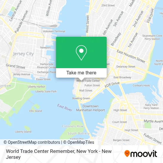 World Trade Center Remember map