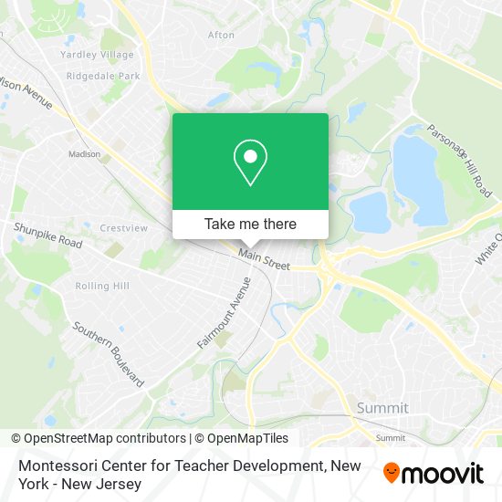 Montessori Center for Teacher Development map
