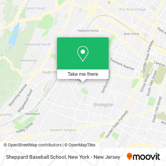 Sheppard Baseball School map
