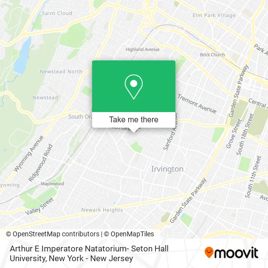 Mapa de Arthur E Imperatore Natatorium- Seton Hall University
