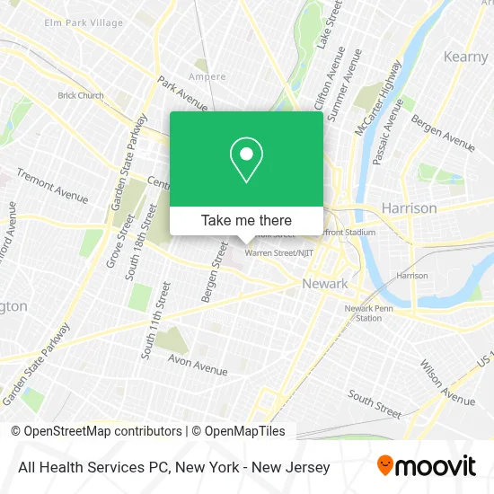 All Health Services PC map
