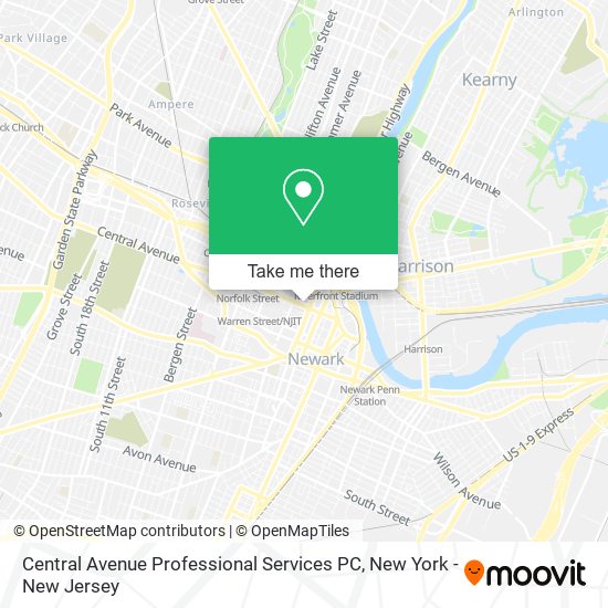Mapa de Central Avenue Professional Services PC