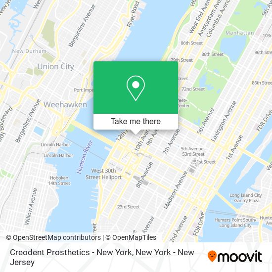 Creodent Prosthetics - New York map