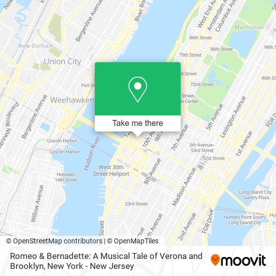 Mapa de Romeo & Bernadette: A Musical Tale of Verona and Brooklyn