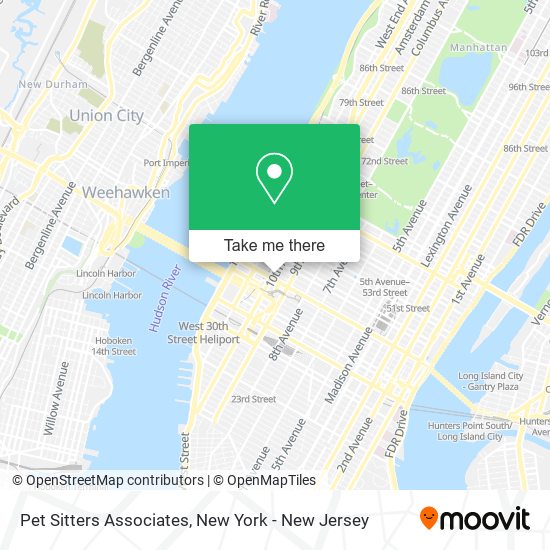 Pet Sitters Associates map