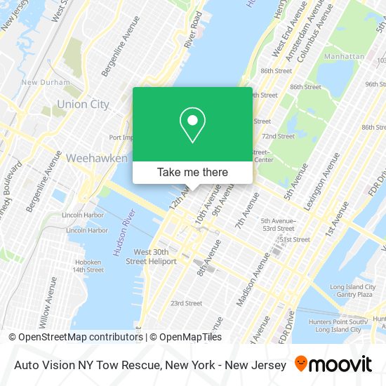 Auto Vision NY Tow Rescue map