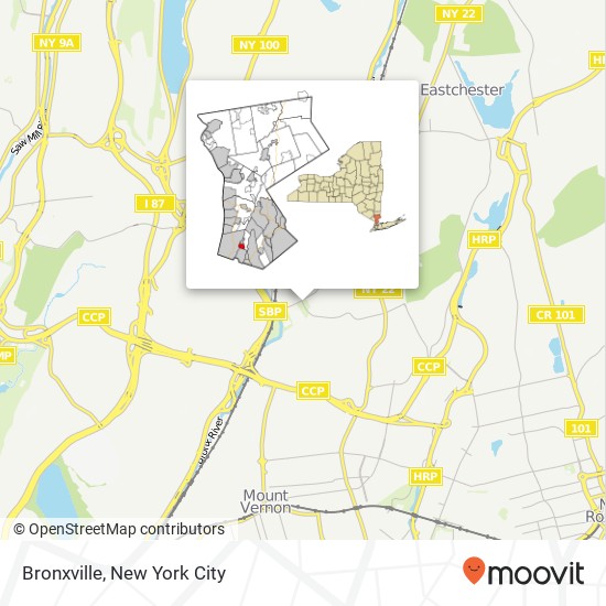 Mapa de Bronxville