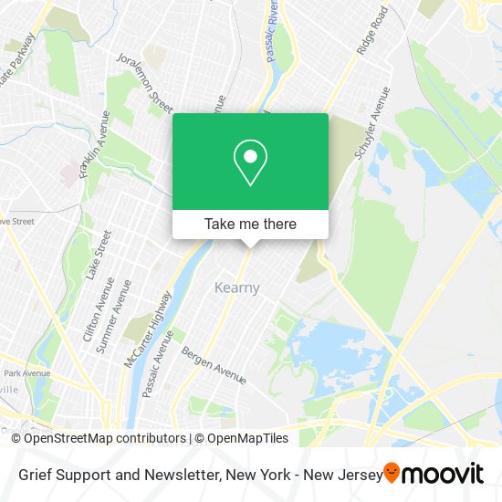 Grief Support and Newsletter map