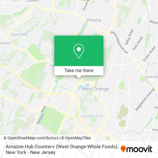 Mapa de Amazon Hub Counter+ (West Orange-Whole Foods)