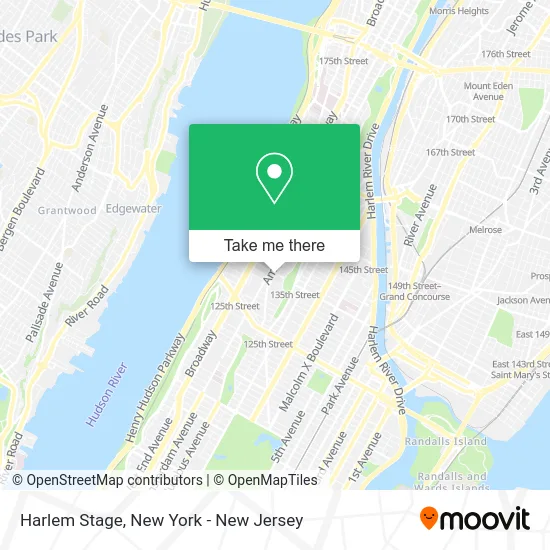 Harlem Stage map