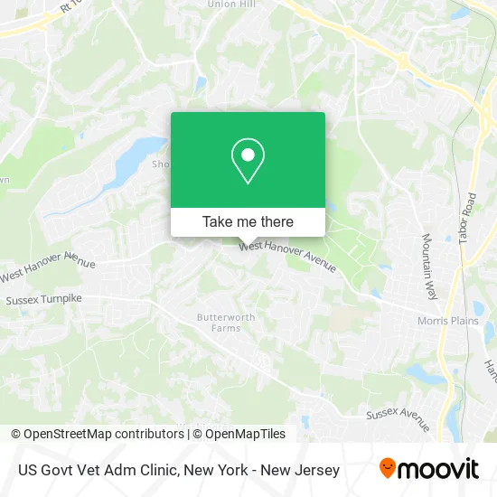 Mapa de US Govt Vet Adm Clinic