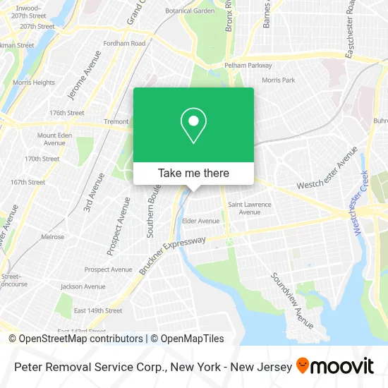 Peter Removal Service Corp. map