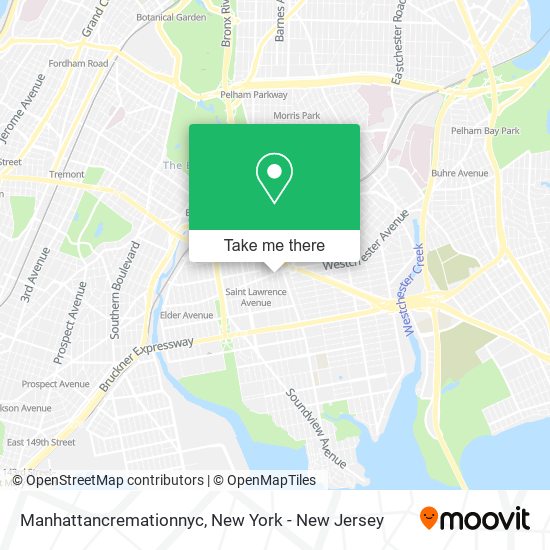 Manhattancremationnyc map