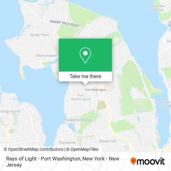 Rays of Light - Port Washington map
