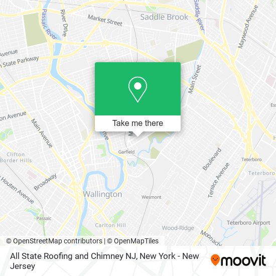 Mapa de All State Roofing and Chimney NJ