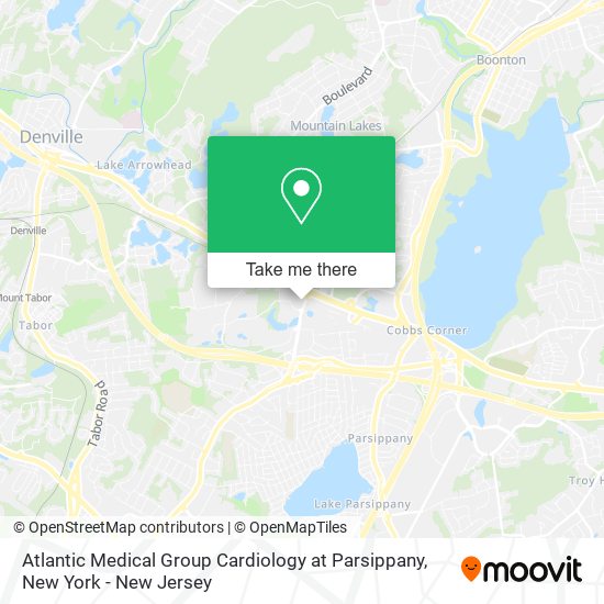 Mapa de Atlantic Medical Group Cardiology at Parsippany