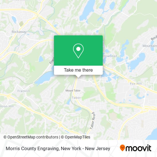 Mapa de Morris County Engraving