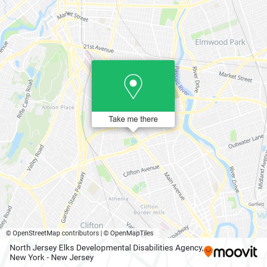 North Jersey Elks Developmental Disabilities Agency map