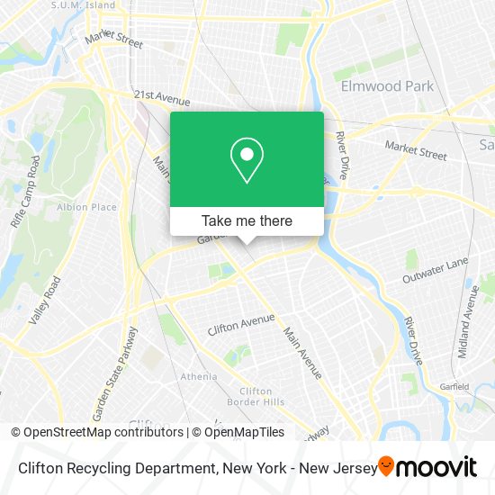 Clifton Recycling Department map