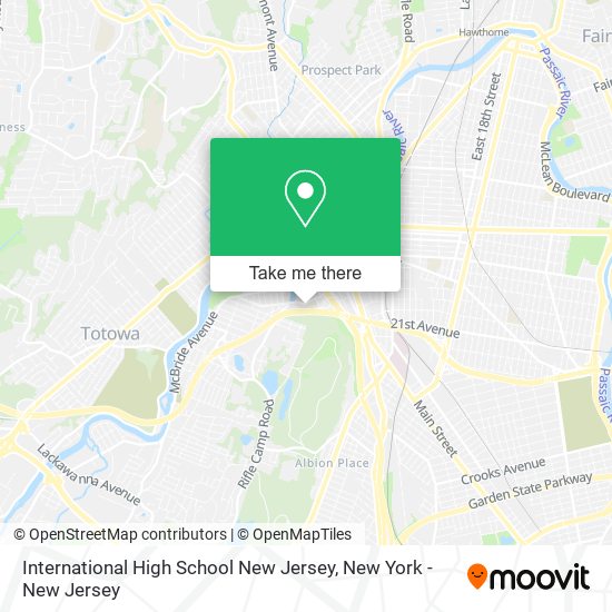 International High School New Jersey map
