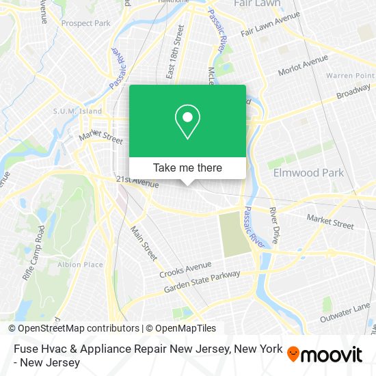 Mapa de Fuse Hvac & Appliance Repair New Jersey
