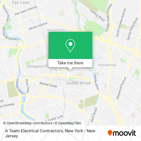 A Team Electrical Contractors map