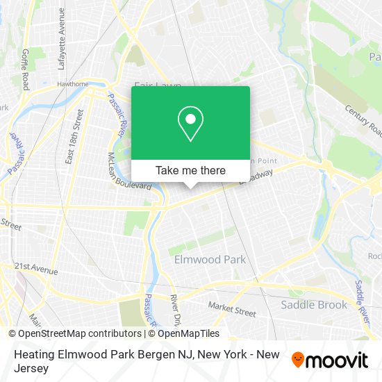 Mapa de Heating Elmwood Park Bergen NJ