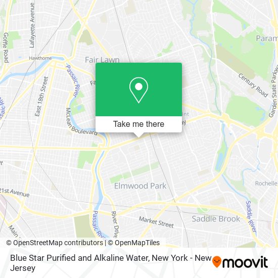 Blue Star Purified and Alkaline Water map