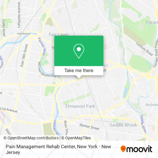 Pain Management Rehab Center map