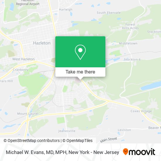Mapa de Michael W. Evans, MD, MPH