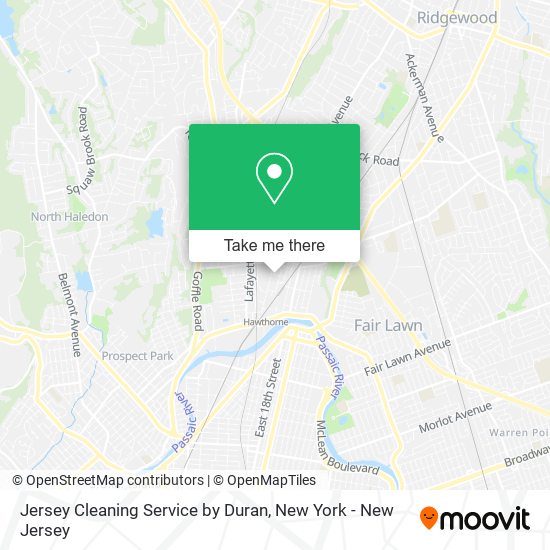 Mapa de Jersey Cleaning Service by Duran