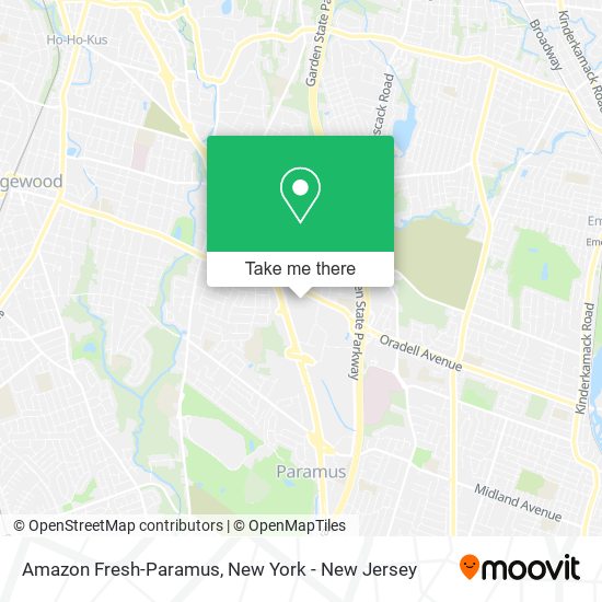 Amazon Fresh-Paramus map