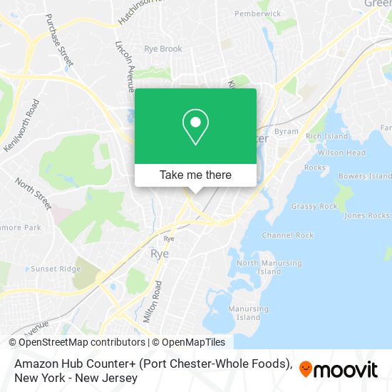Amazon Hub Counter+ (Port Chester-Whole Foods) map