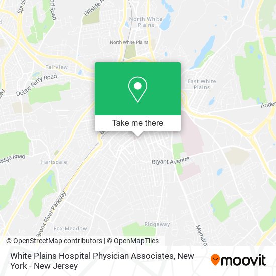 White Plains Hospital Physician Associates map