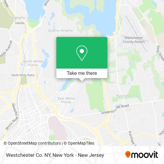Mapa de Westchester Co. NY
