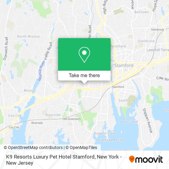 Mapa de K9 Resorts Luxury Pet Hotel Stamford