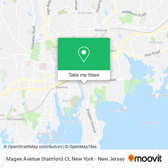 Magee Avenue Stamford Ct map