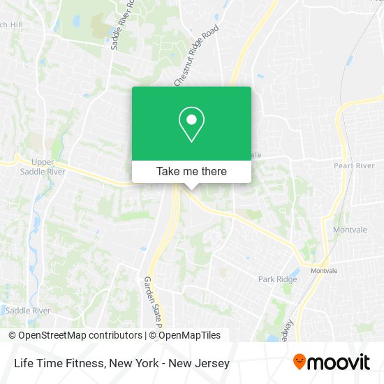 Life Time Fitness map