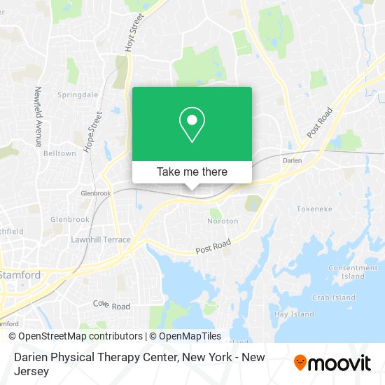 Darien Physical Therapy Center map