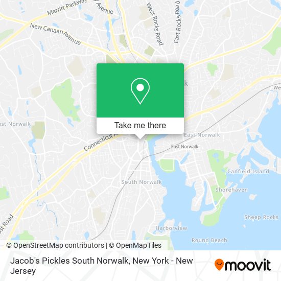 Jacob's Pickles South Norwalk map