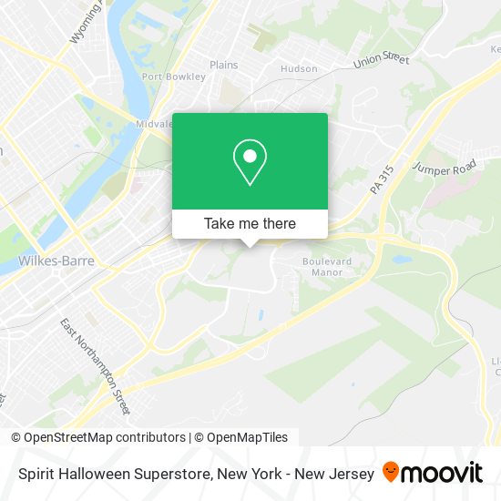 Mapa de Spirit Halloween Superstore