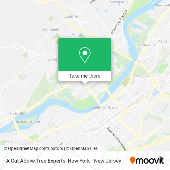 A Cut Above Tree Experts map